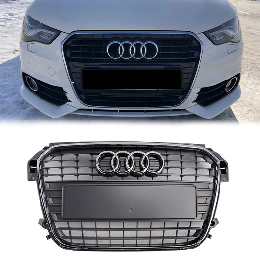 2010-2015 Audi A1 / A1 S-Line Grille Front Bumper Replacement Chrome Mesh Slat Grill