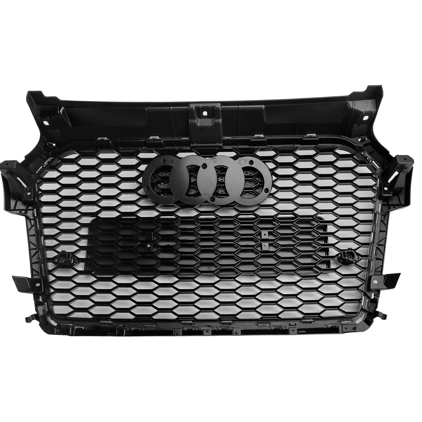 2014 2015 2016 2017 2018 2019 Audi A1 / A1 Sline / S1 8X Honeycomb / Slat Front Grille Air Intake Radiator Black RS Grill W/ Audi Rings