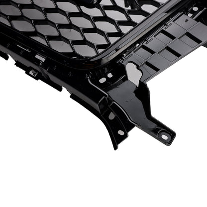 2011-2014 Audi Q3 RSQ3 Style Grille Gloss Black Front Bumper Honeycomb Mesh Grille With Ring Emblem