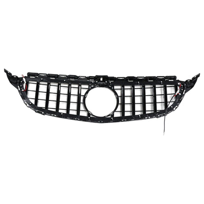Mercedes Benz C-Class W205 GTR Panamericana Grille 2015-2021 Front Bumper Black / Chrome Grill With LED Strip Light