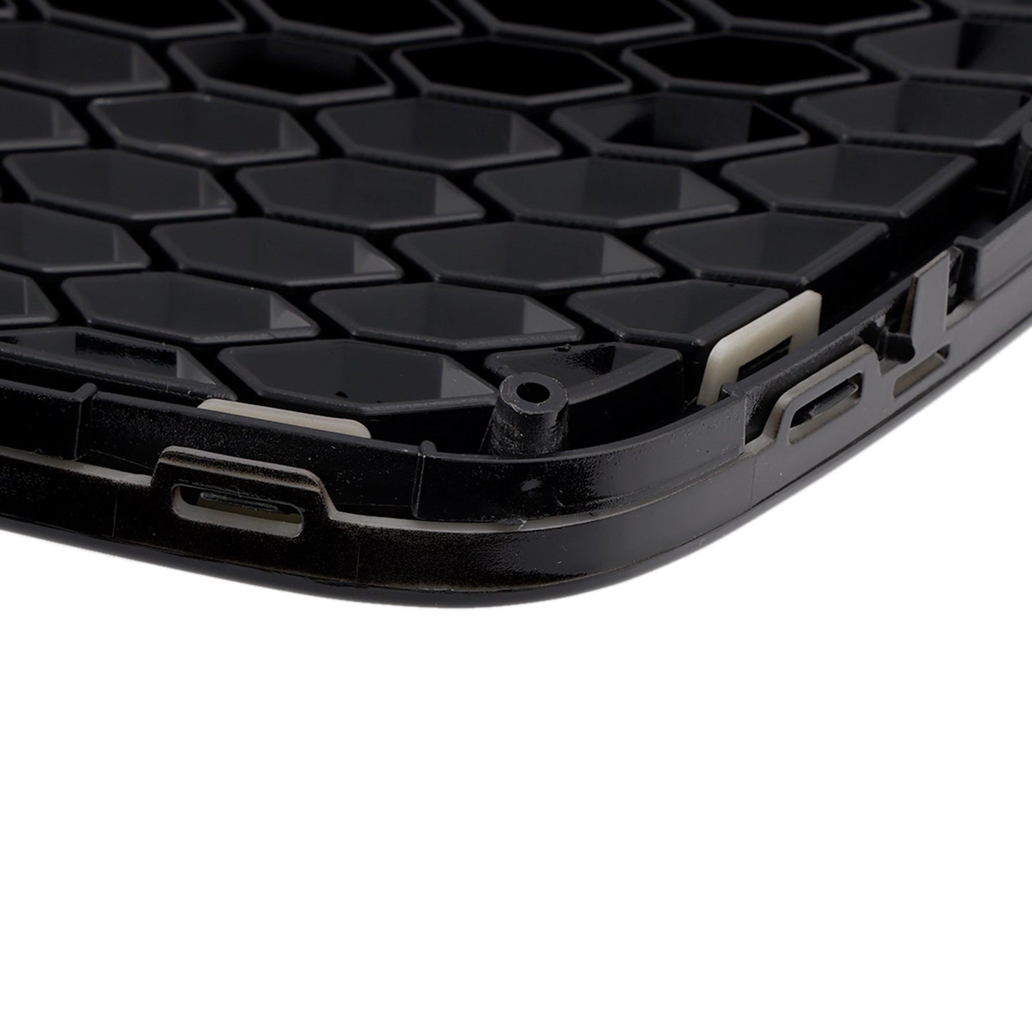 2004-2008 Audi A6 C6 Honeycomb Grill Front Bumper RS Style Black Grille With Ring Emblem
