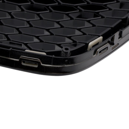 2004-2008 Audi A6 C6 Glossy Black Front Honeycomb Bumper Grill W/ Ring Emblem RS6 Style Grille