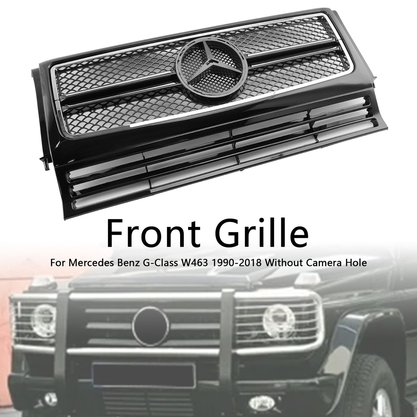 1990-2018 Mercedes Benz G-Class W463 Chrome Black Front Bumper Grill Grille