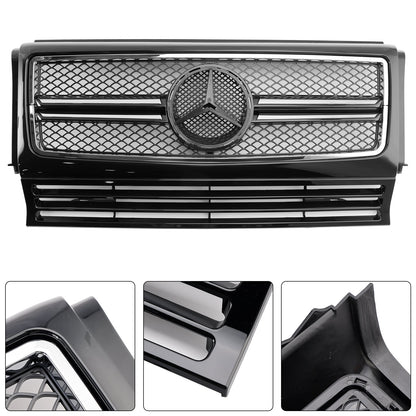 1990-2018 Mercedes Benz G-Class W463 Chrome / Black Grill Air Intake Radiator Bumper Front Grille