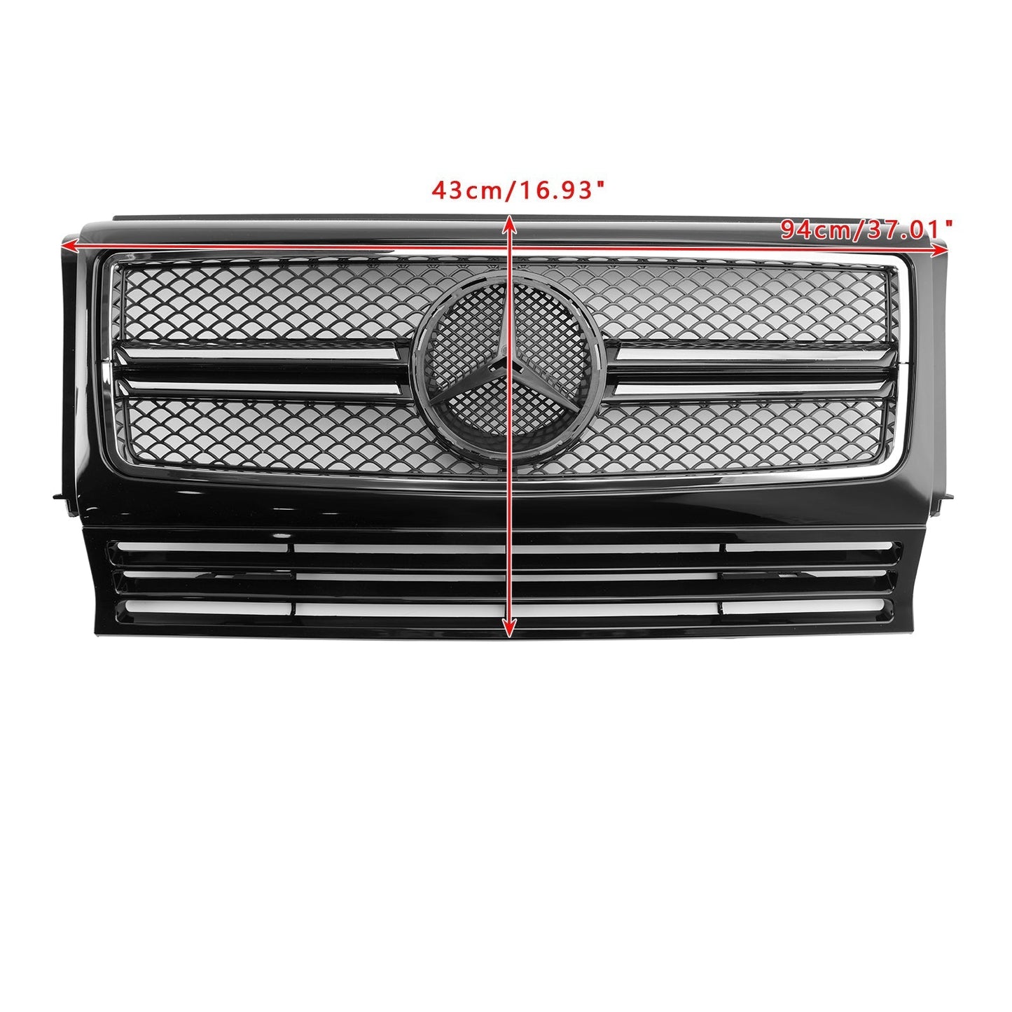 1990-2018 Mercedes Benz G-Class W463 Chrome Black Front Bumper Grill Grille