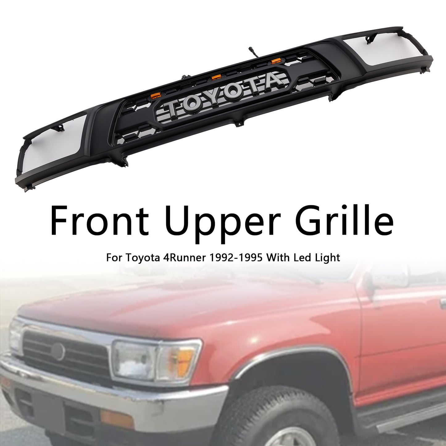 1992-1995 Toyota 4Runner TRD PRO Black Grill Air Intake Radiator Front Bumper Grille