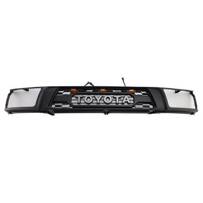 1992-1995 Toyota 4Runner Front Grill TRD PRO Style Replacement Black Upper Bumper Grille With Letter & LED