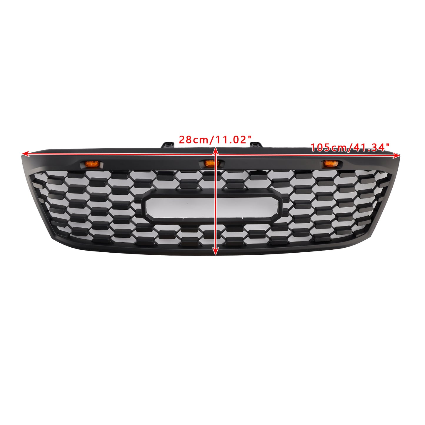 Toyota Hilux N70 2005-2011 Black Grill Front Bumper Upper Grille With LED & Letter