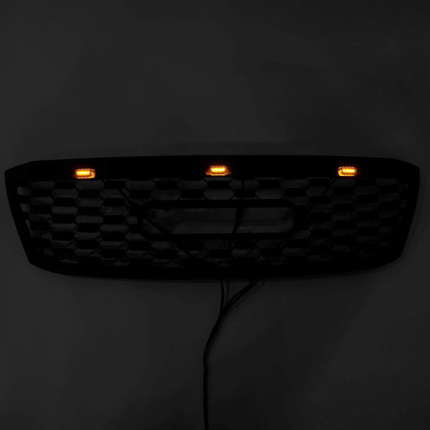 2005-2011 Toyota Hilux N70 Front Grill Honeycomb Matte Black Front Bumper Grille W/ LED + Letter