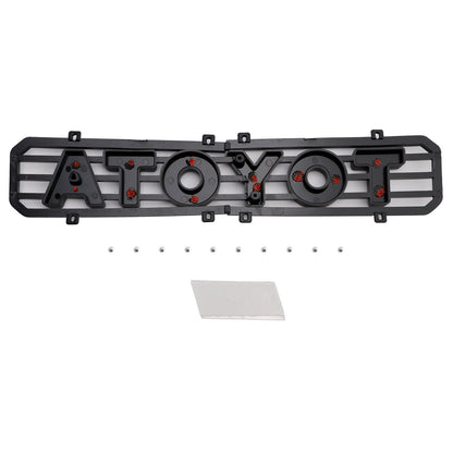 Toyota Hilux 2005-2011 N70 GR Style Grill Front Bumper Matte Black Replacement Grille W/ LED + Red Letter
