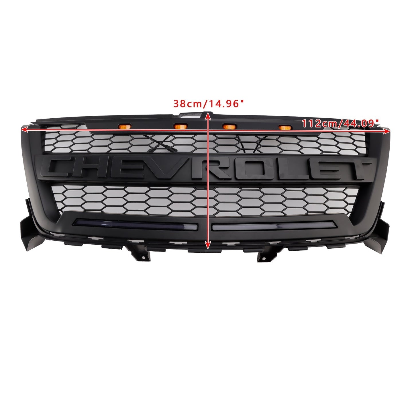 2016-2020 Chevrolet Colorado Matte Black Front Bumper Grille Grill W//LED