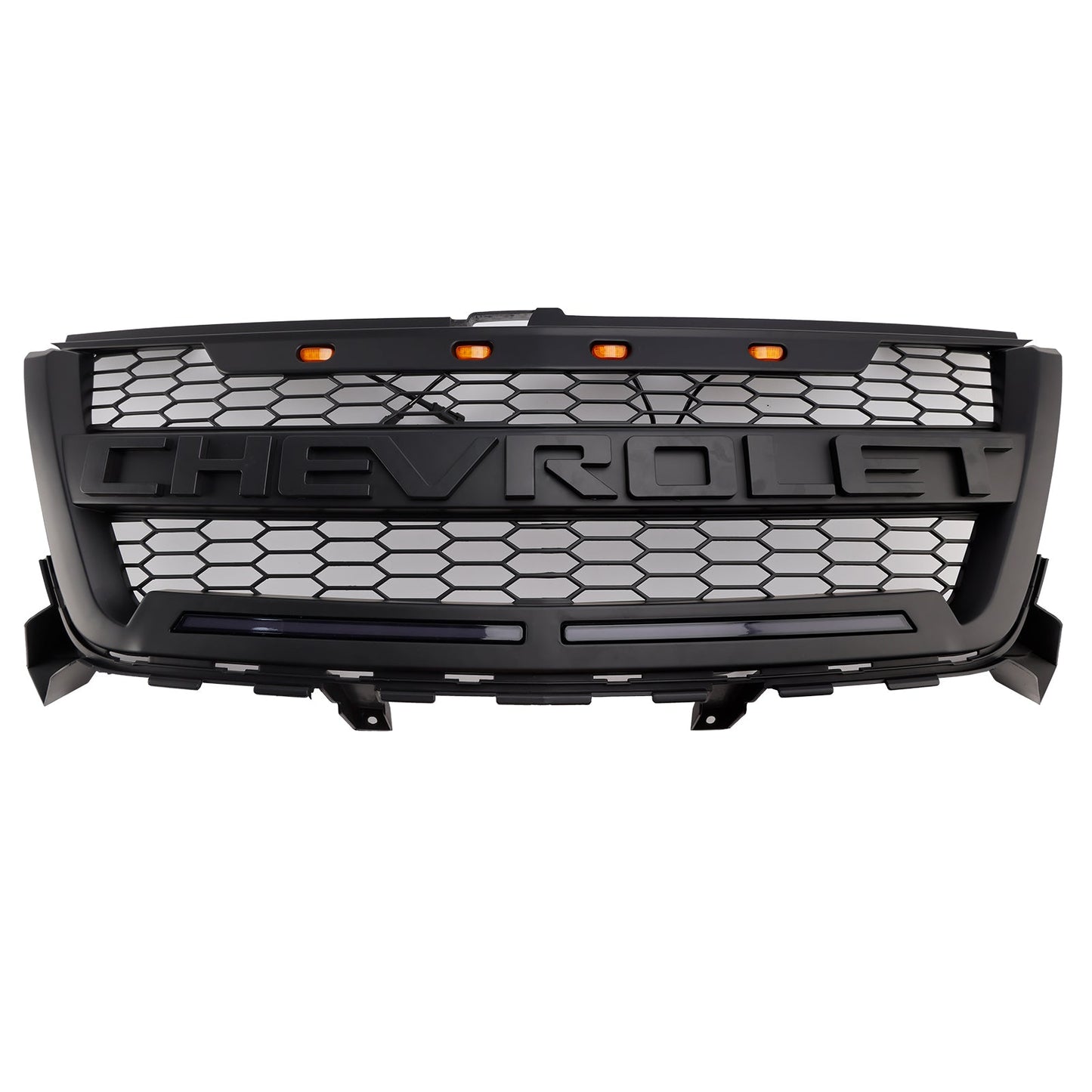 2016-2020 Chevrolet Colorado Matte Black Front Bumper Grille Grill W//LED