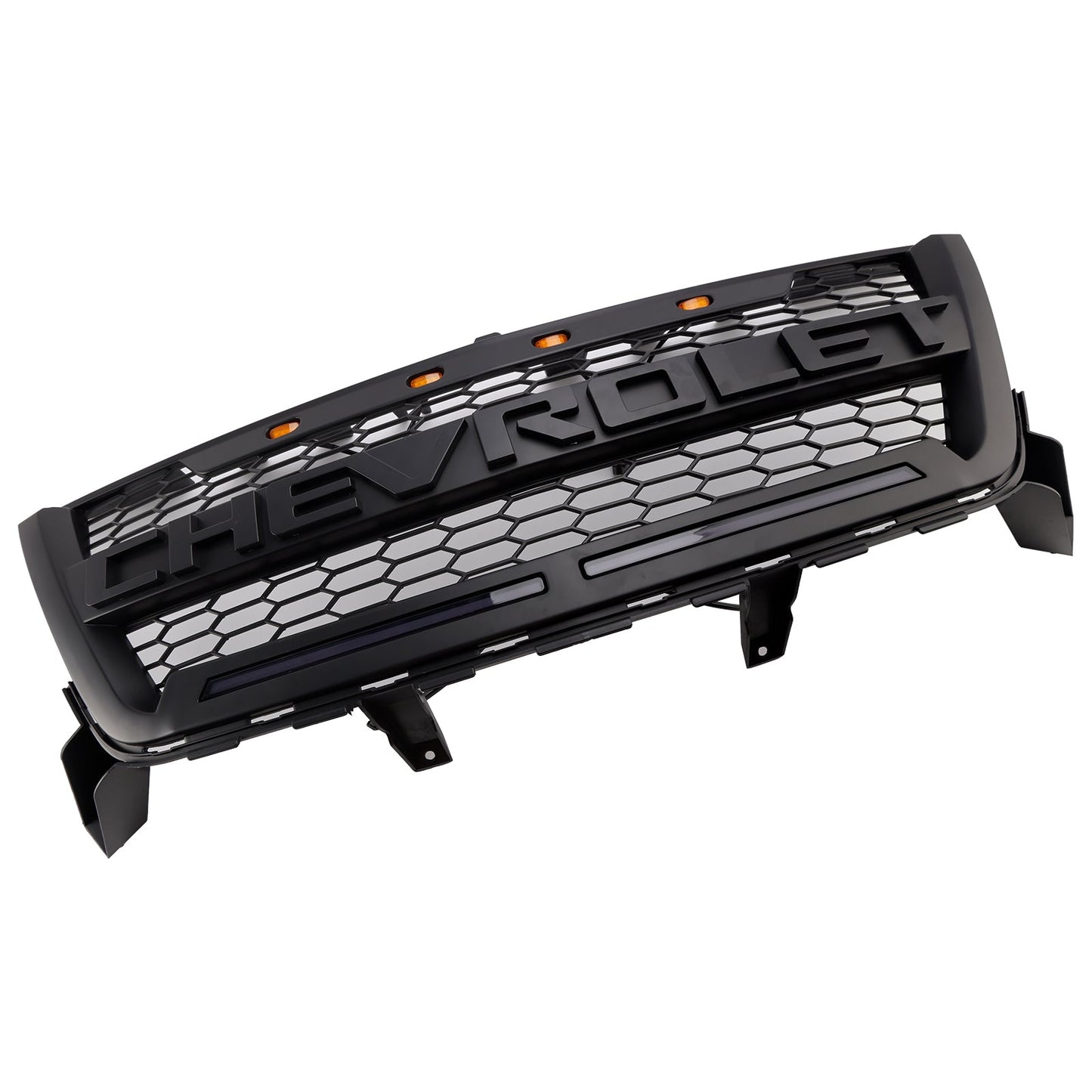 2016-2020 Chevrolet Colorado Matte Black Front Bumper Grille Grill W//LED