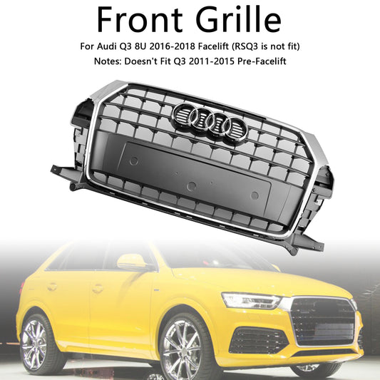 2016-2018 Audi Q3 8U Facelift Chrome Front Bumper Grill Grille 8U0853653M