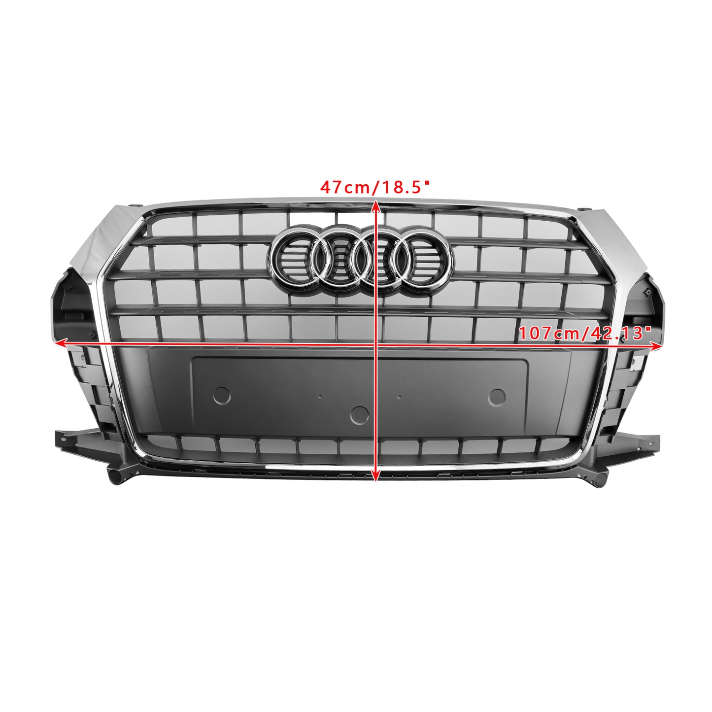 2016-2018 Audi Q3 8U Facelift Chrome Front Bumper Grill Grille 8U0853653M