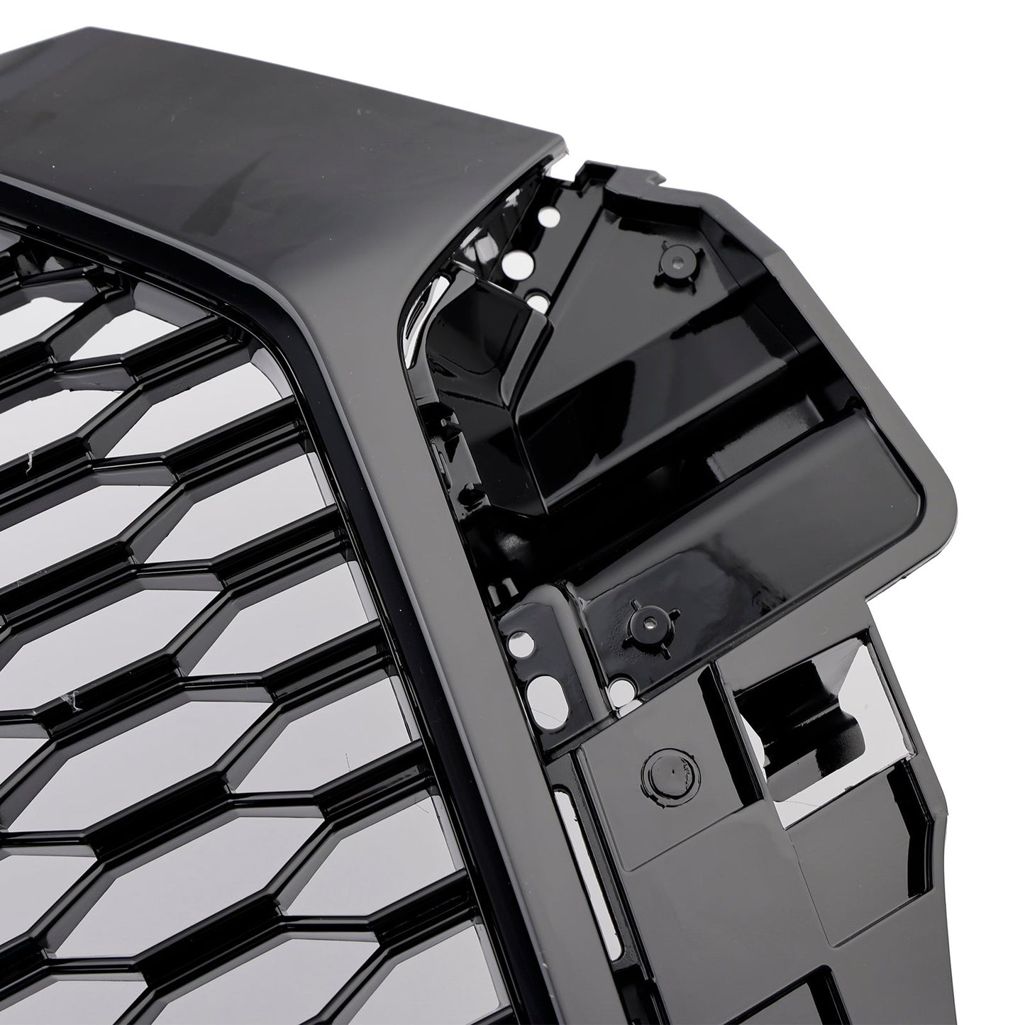2016-2018 Audi Q3 / SQ3 RSQ3 Style Honeycomb Grill Front  Bumper Replacement Black Grille W/ Ring Embelm