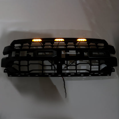 2024-2026 Ford F150 Lariat / King Ranch / Platinum Raptor Style Grille Front Bumper Black Grille W/ LED