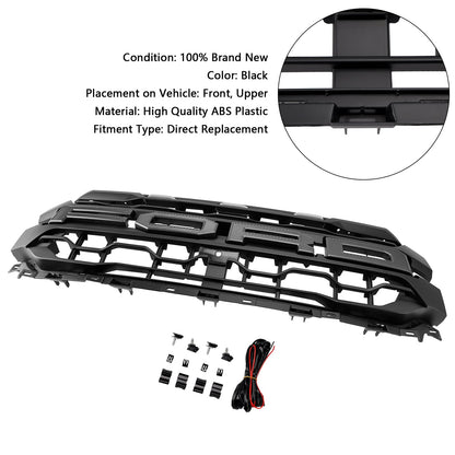 Raptor Style Grill For 2024-2025 Ford F150 Front Bumper Black Replacement Grille W/ LED Light