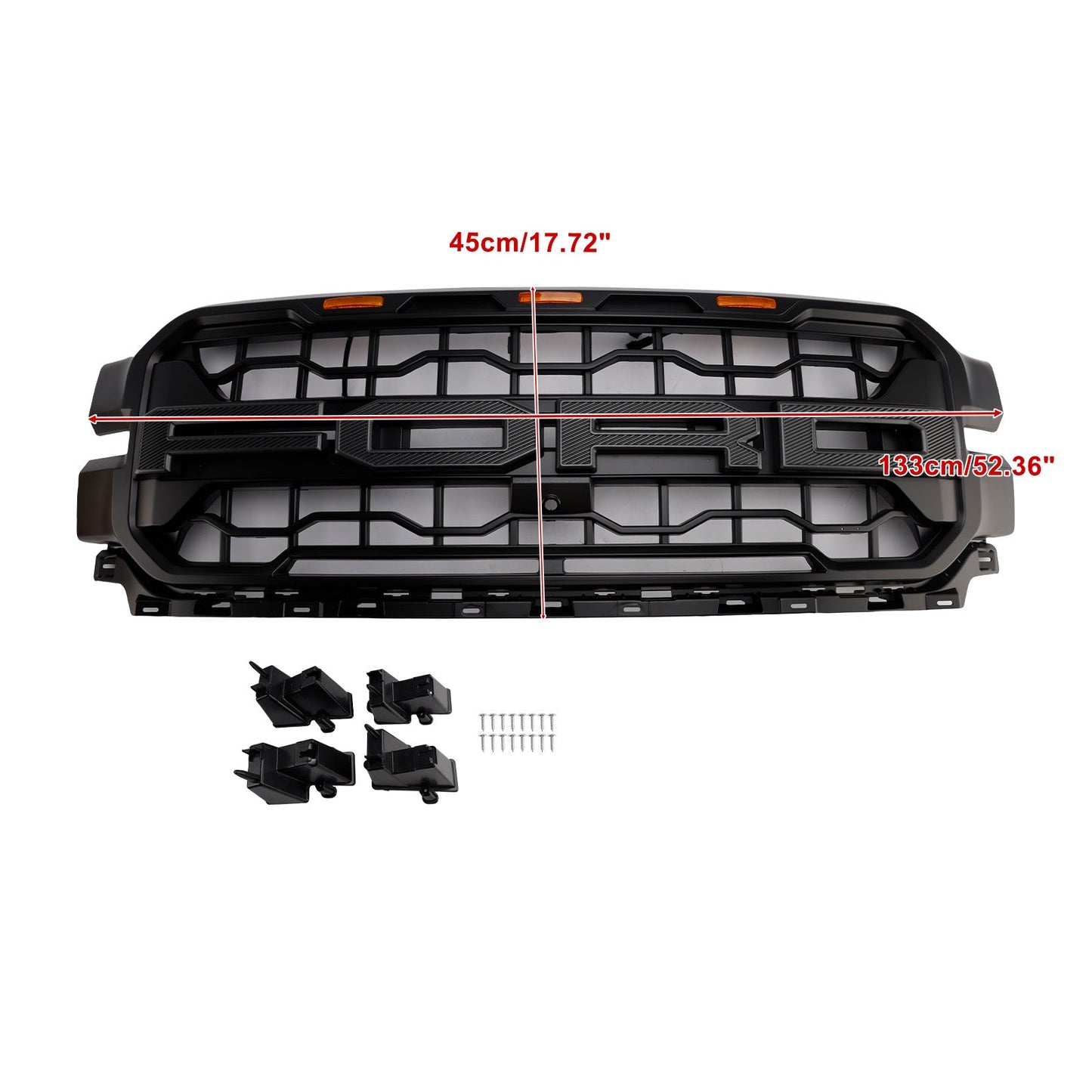 Ford F150 2024-2026 Front Grill Raptor Style Front Bumper Replacement Black Grille