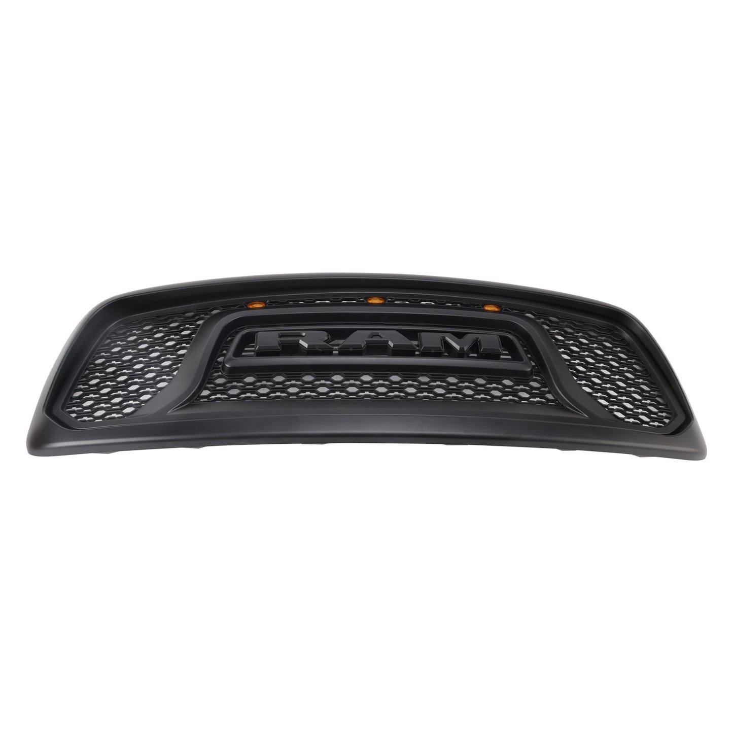 Dodge RAM 1500 2002-2005 Big Horn Style Grill Fron Bumper Black Replacement Grille W/ LED & RAM Letter