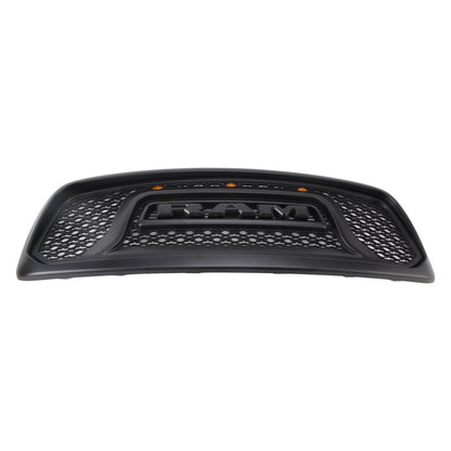 Dodge RAM 1500 2002-2005 Big Horn Style Grill Fron Bumper Black Replacement Grille W/ LED & RAM Letter