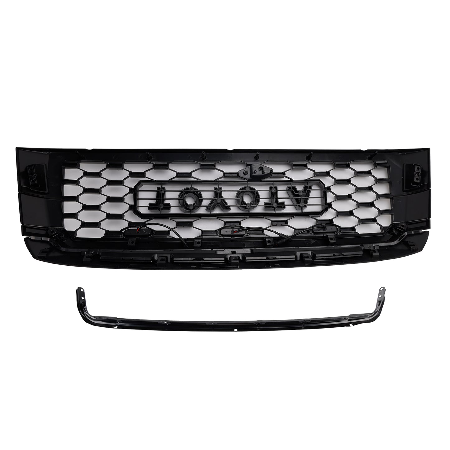 Toyota Sequoia 2019-2021 TRD PRO Grille Front Bumber Black Replacement Grill With Letter & LED