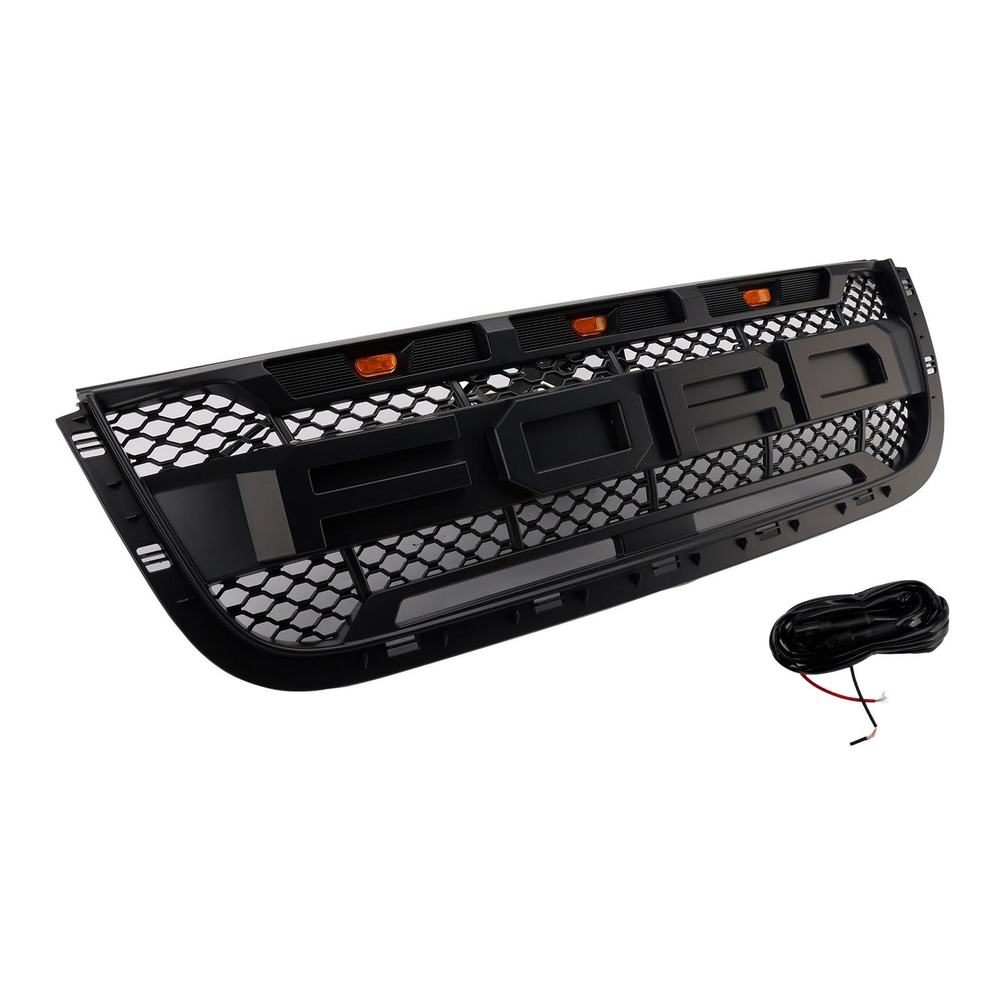Ford Ranger 2001-2003 Front Grille Raptor Style Front Bumper Black Grill With LED