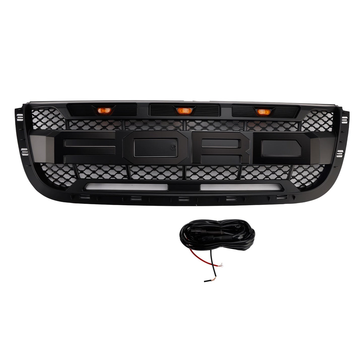 Ford Ranger 2001-2003 Front Grille Raptor Style Front Bumper Black Grill With LED