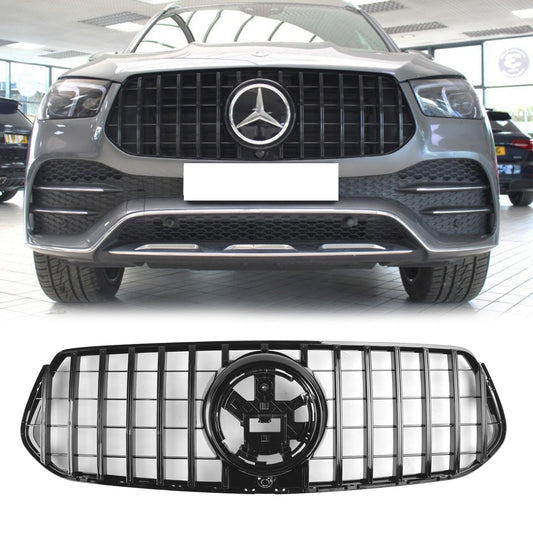 Mercedes-Benz GLE-Class W167 2019-2023 AMG-Line Gloss Black Front Grill Gloss Black Grille
