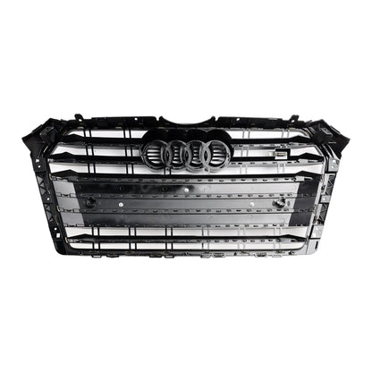 2016-2019 Audi A4/ A4 Sline/ S4 B9 Front Bumper Slat Black Grill W/ Ring Emblem S4 Style Grille
