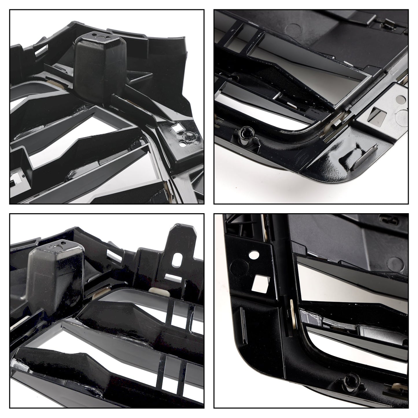 2016-2019 Audi A4/ A4 Sline/ S4 B9 Front Bumper Slat Black Grill W/ Ring Emblem S4 Style Grille