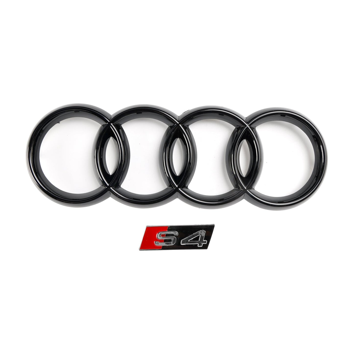 2016-2019 Audi A4/ A4 Sline/ S4 B9 Front Bumper Slat Black Grill W/ Ring Emblem S4 Style Grille
