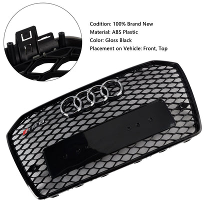 2016-2018 Audi A6 S6 C7 RS6 Style Front Honeycomb Mesh Grille Grill Black