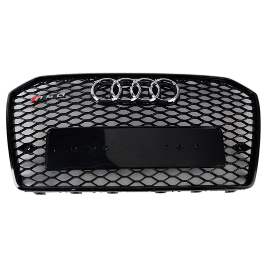 2016-2018 Audi A6 S6 C7 RS6 Style Front Honeycomb Mesh Grille Grill Black