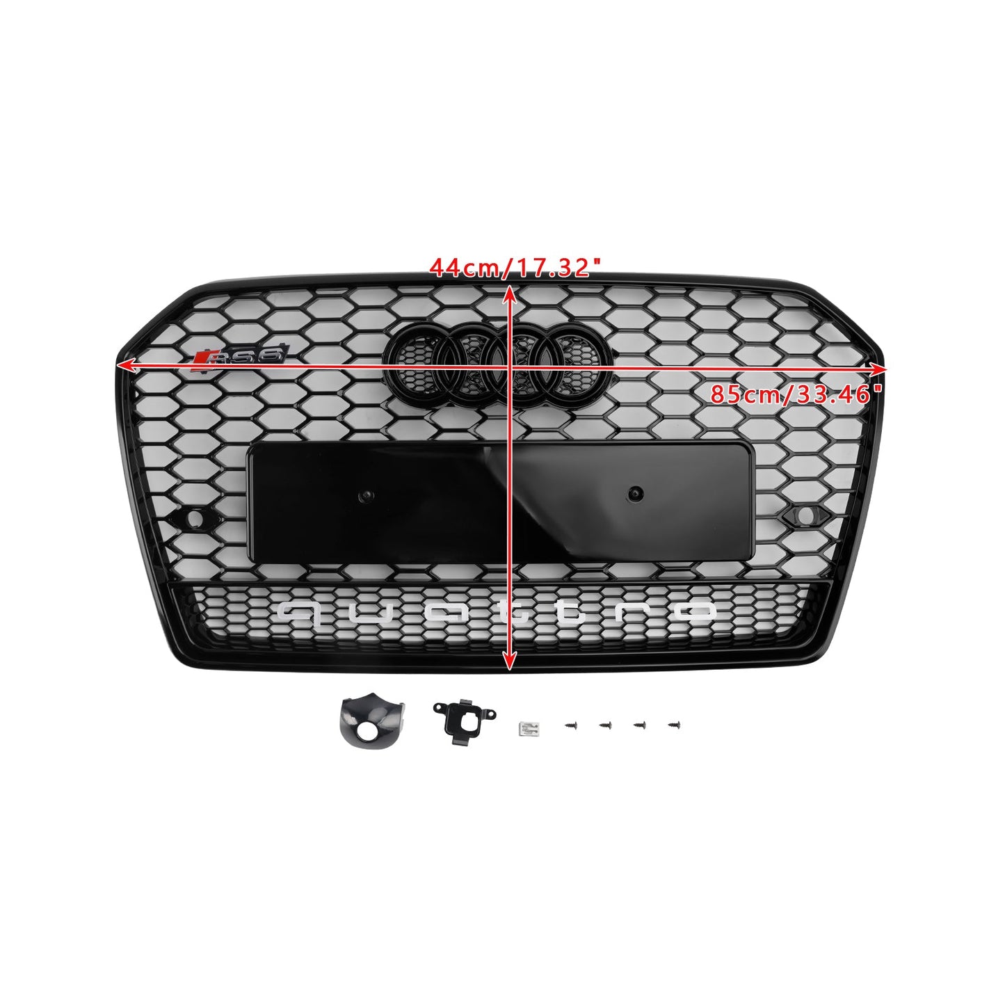 2015-2018 Audi A6 / A6 Sline / S6 C7 Honeycomb Front Grill RS Style Air Intake Radiator Grill Replacement