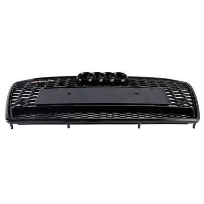 2015-2018 Audi A6 / A6 Sline / S6 C7 RS6 Quattro Style Black Grill Honeycomb Mesh Front Bumper Grille