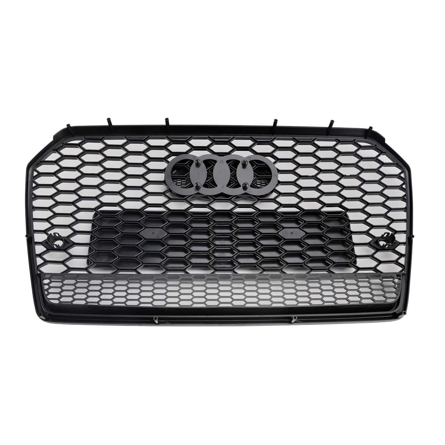 2015-2018 Audi A6 / A6 Sline / S6 C7 RS6 Quattro Style Black Grill Honeycomb Mesh Front Bumper Grille