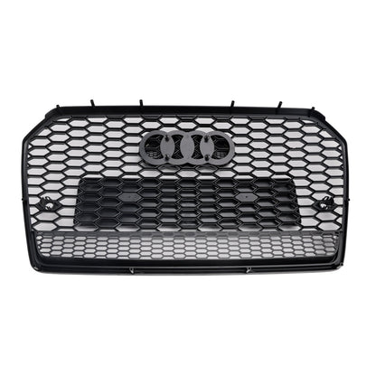 2015-2018 Audi A6 / A6 Sline / S6 C7 RS6 Quattro Style Black Grill Honeycomb Mesh Front Bumper Grille