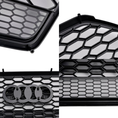 2015-2018 Audi A6 /A6 Sline /S6 C7 RS6 Style Grill Front Bumper Honeycomb Mesh Black Grille