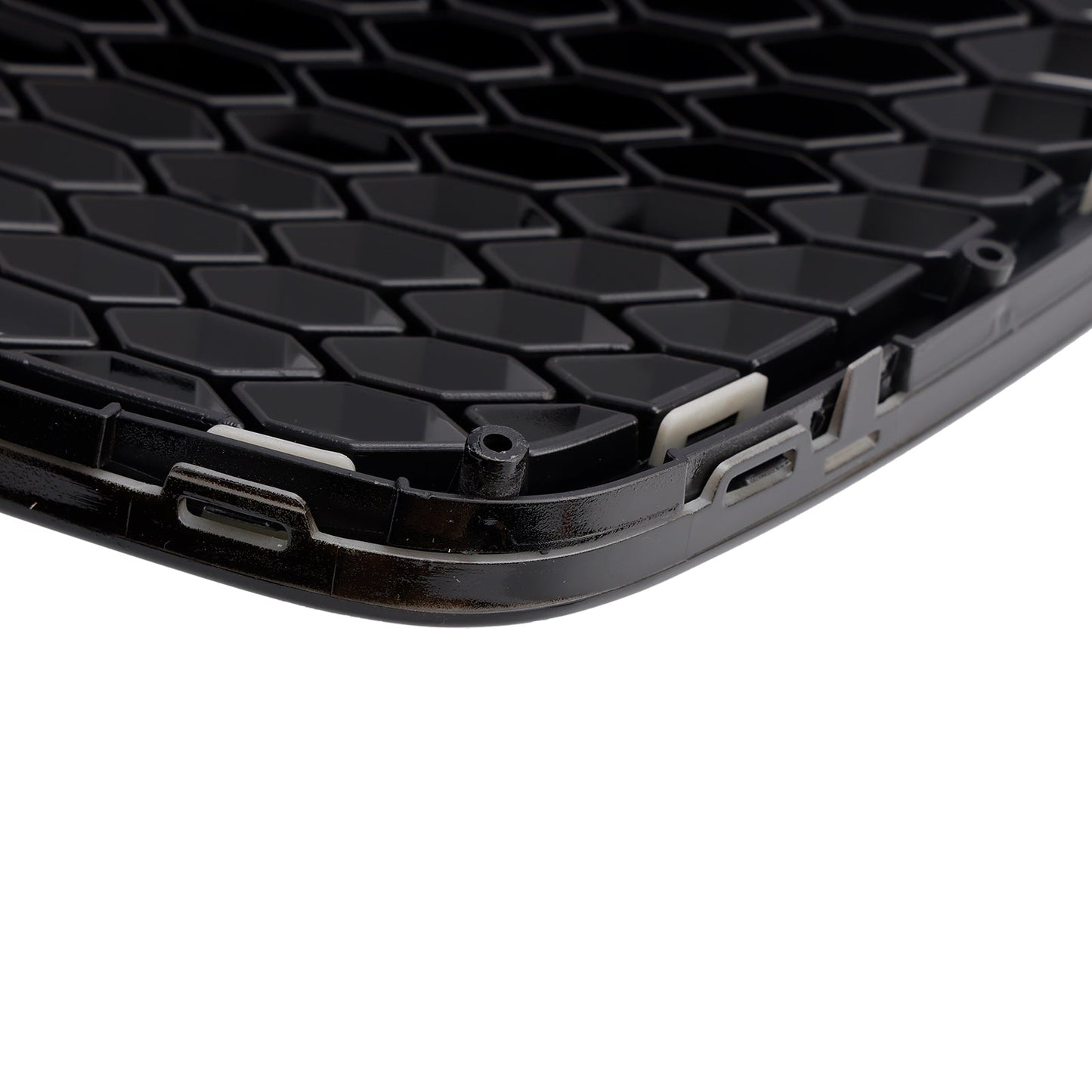 2008-2011 Audi A6 /S6 C6 Grille Honeycome RS Grille Front Center Mesh Glossy Balck Replacement Grille With Ring Emblem