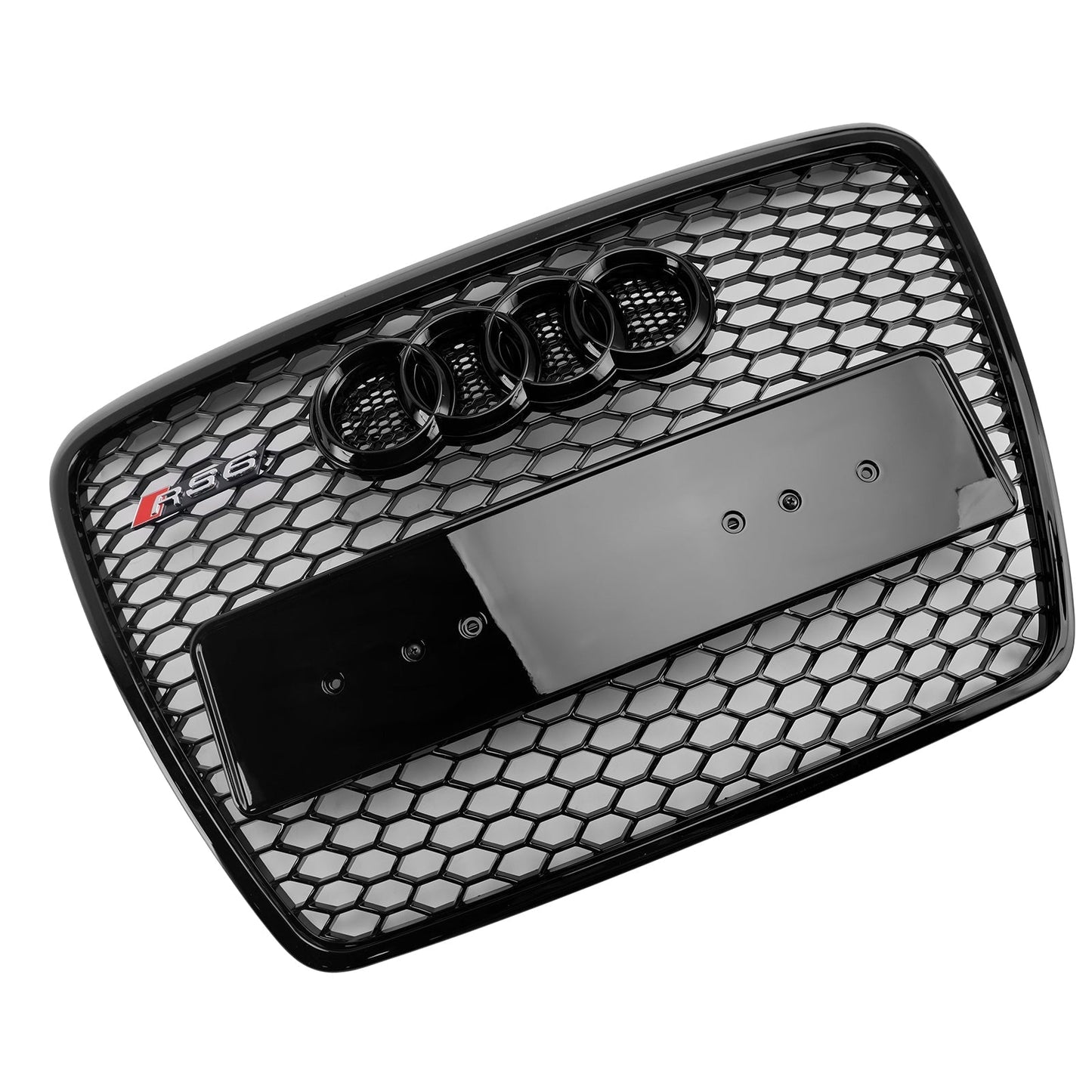 2008-2011 Audi A6 C6 Black Front Honeycomb Bumper Grill Grille Facelift