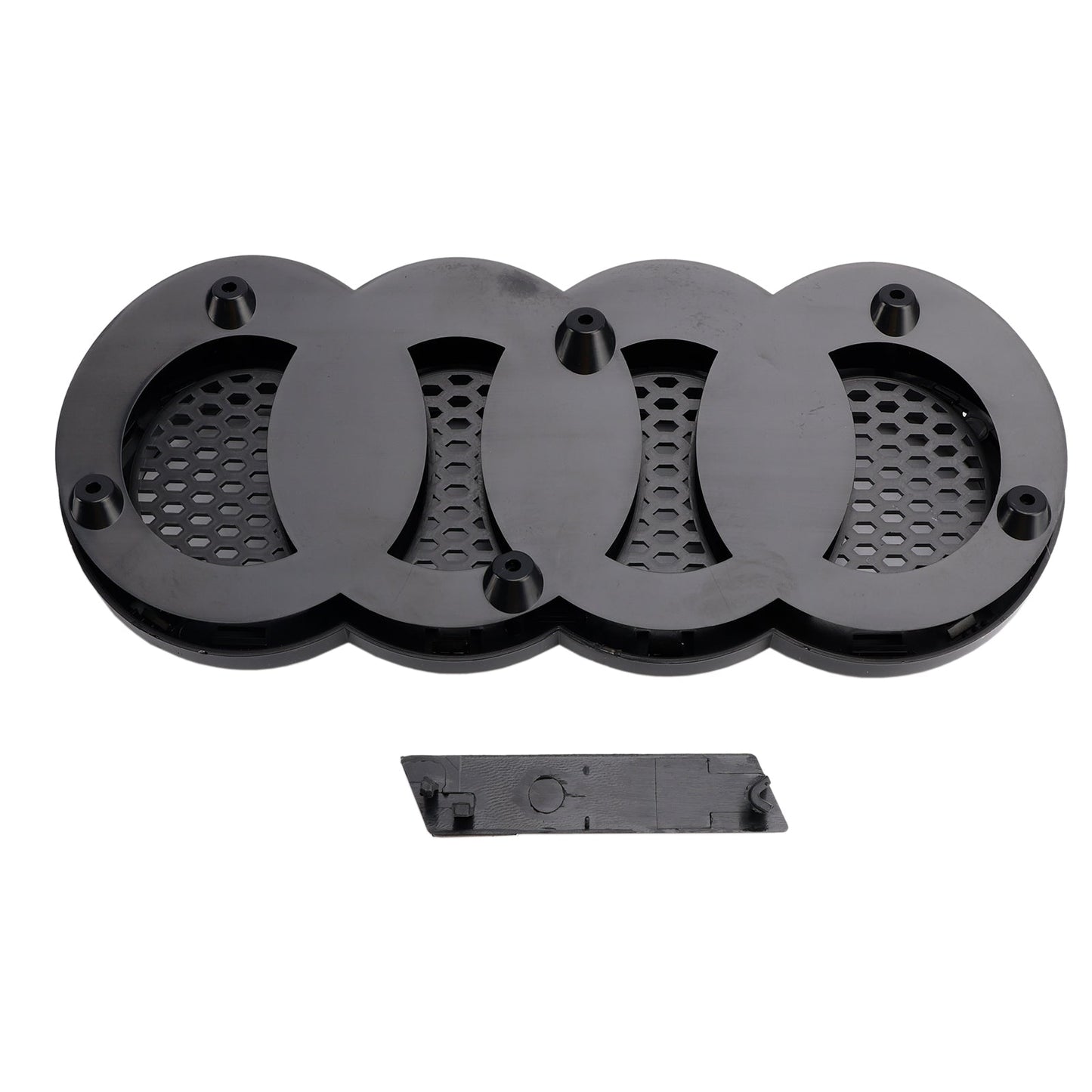 2008-2011 Audi A6 /S6 C6 Grille Honeycome RS Grille Front Center Mesh Glossy Balck Replacement Grille With Ring Emblem