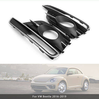2016-2019 VW Beetle Pair 5C5854661K 5C5854662J Front Bumper Fog Light Grill Cover Bezel