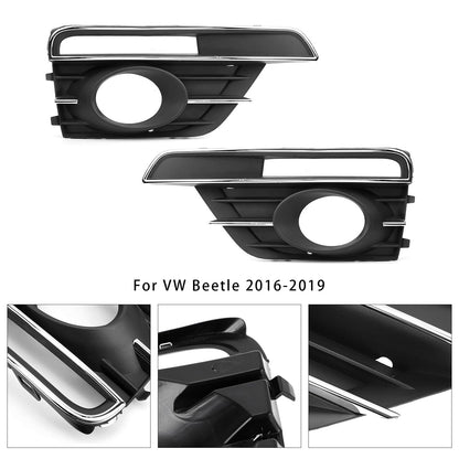 2016-2019 VW Beetle Pair 5C5854661K 5C5854662J Front Bumper Fog Light Grill Cover Bezel