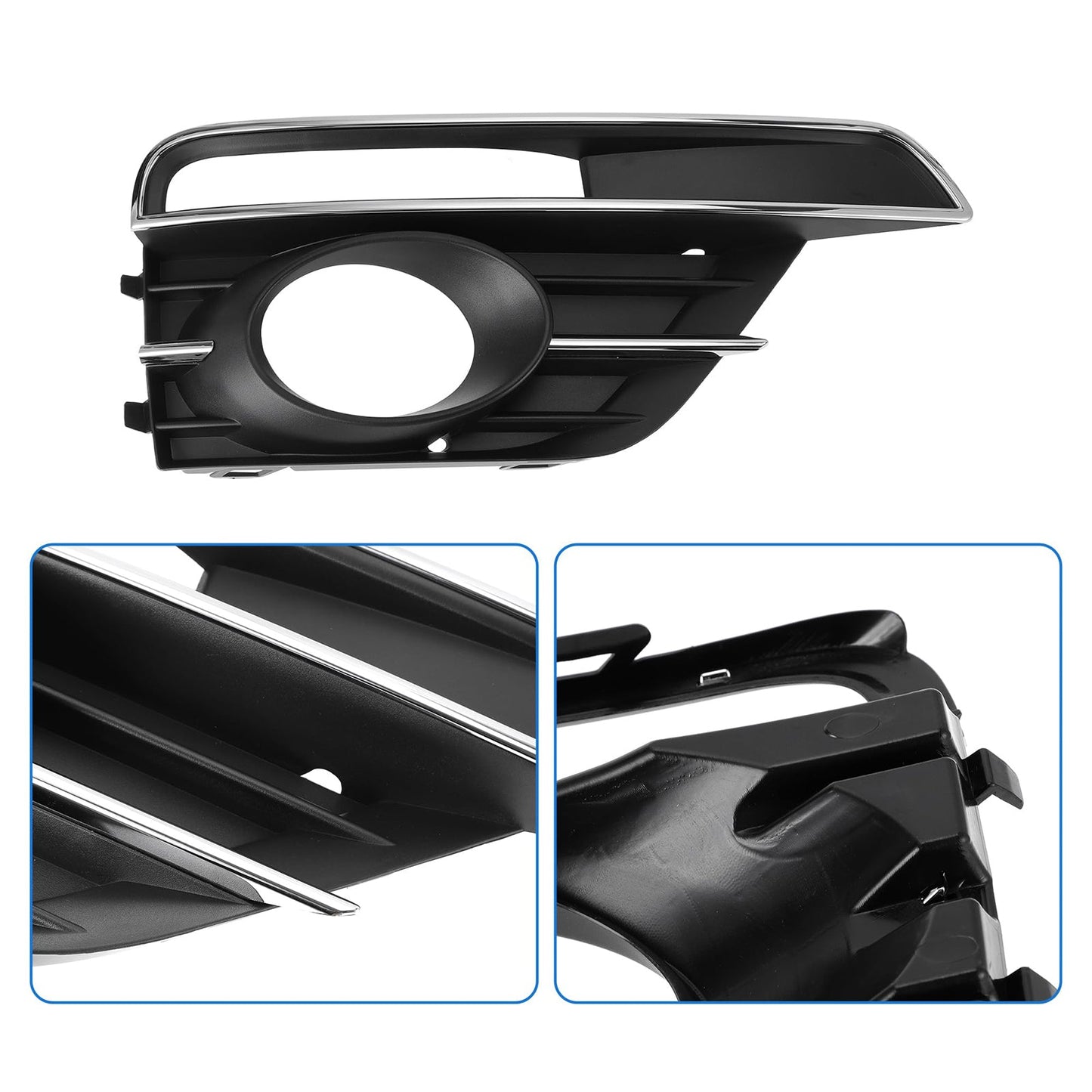 2016-2019 VW Beetle Pair Front Bumper Fog Light Grill Cover Bezel 5C5854661K 5C5854662J