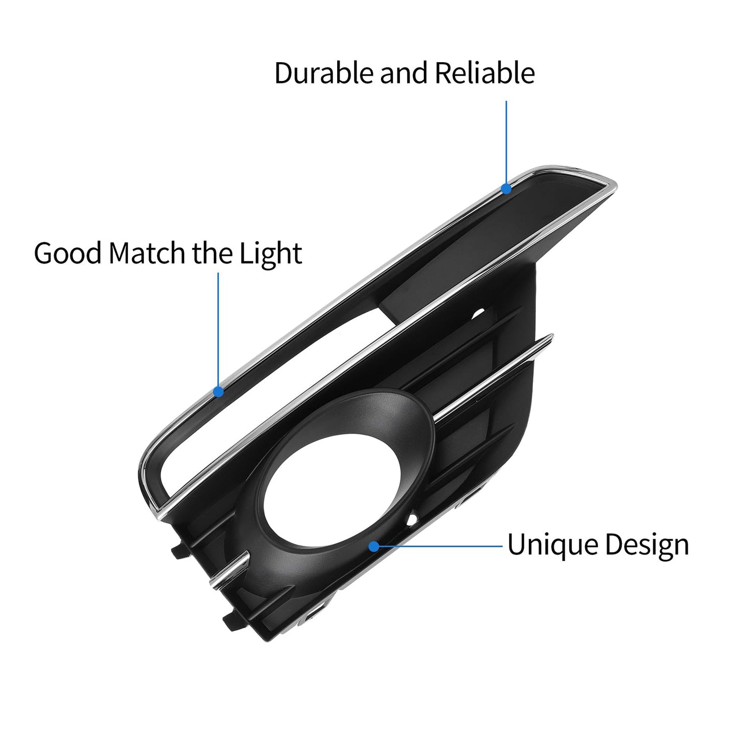 2016-2019 VW Beetle Pair Front Bumper Fog Light Grill Cover Bezel 5C5854661K 5C5854662J