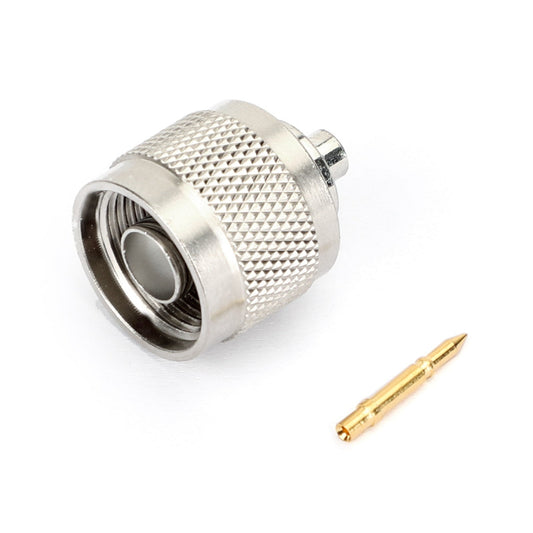 Connecteur RF mâle à souder N, 10 pièces, pour semi-rigide, RG402 droit, 141"