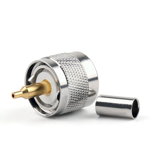 Lot de 10 connecteurs UHF mâles PL259 à sertir RG58 RG142 LR195 RG400, câble droit