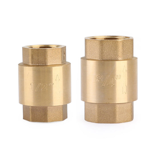 DN15 1/2" NPT In-Line Check Valve Brass Spring Loaded Inline 200PSI, 3/4" DN20