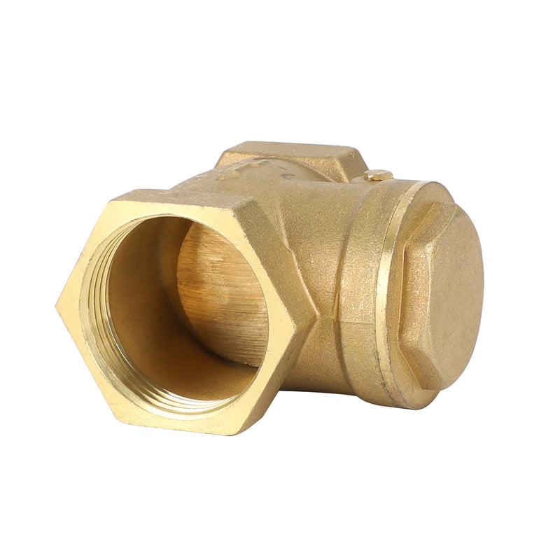Clapet anti-retour à battant en laiton 1/2" NPT pour eau, huile, gaz, raccord de plomberie fileté